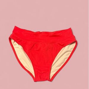 Lime Ricki Bright Red High-Waist Bikini Bottoms